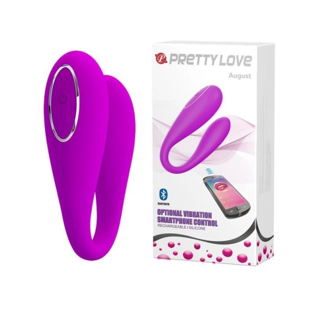 Stymulator Łechtaczki August USB Bluetooth 12 Function Pretty Love Sterowany Zdalnie Ładowany USB | 100% ORYGINAŁ| DYSKRETNA PRZESYŁKA